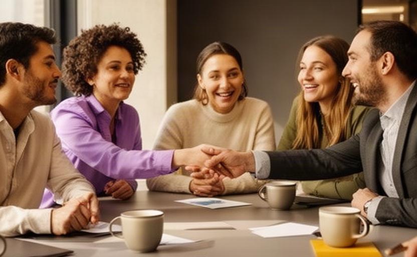 Team van Vera's Visie bespreekt bedrijfsresultaten aan tafel in Zevenaar